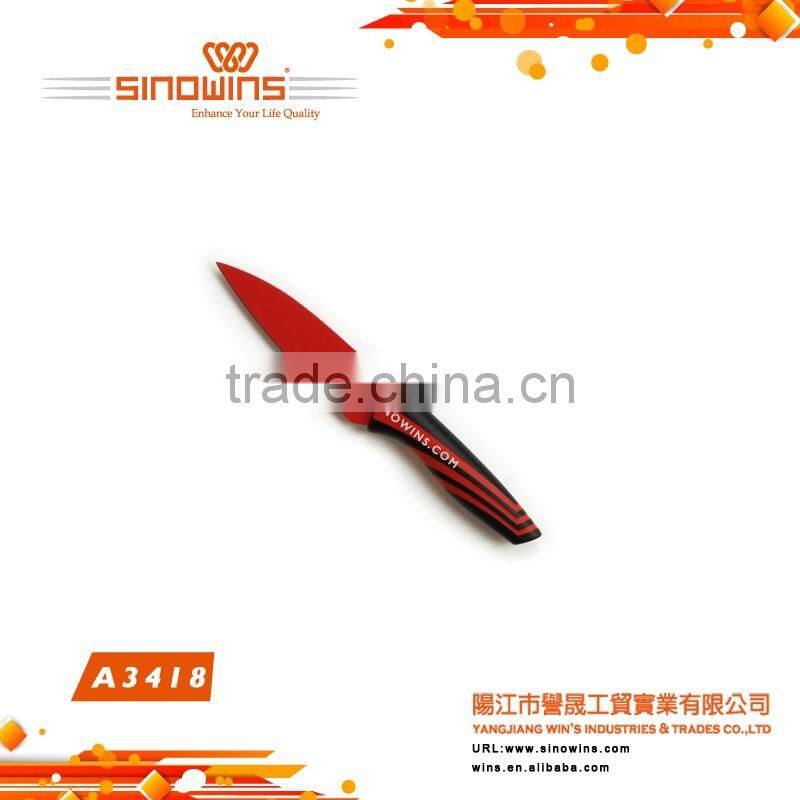 A3418 New design Hot Sale High Quality 5pcs Stainless Steel Knife Set with Non-stick Coating