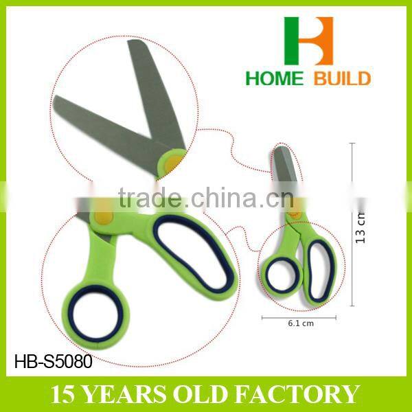 Factory price HB-S5080 5" big satin polished blades PP TPR handle children scissors