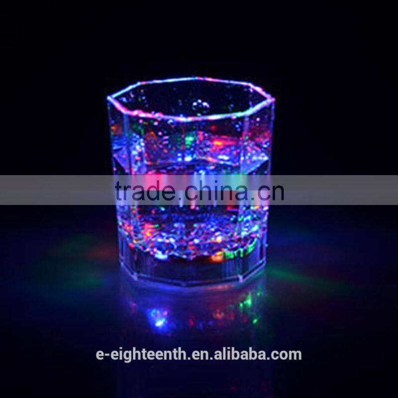 2016 fancy Mini LED Colorful Bar Pub Beer Wine Cup Party Flashing Light Glass mug