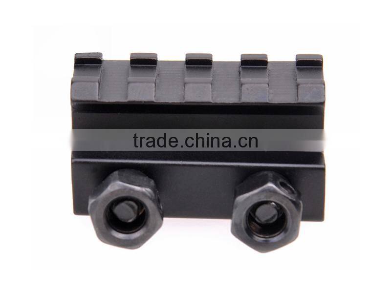 D0028 21mm Picatinny Rail Weaver Huntng Accessories Gun Scope Mount Raiser Rail Weaver with 2 stop pins