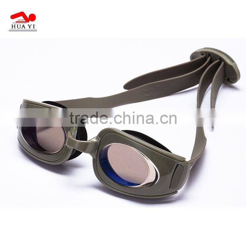 Custom style silicone pc lens wholesales waterproof swimming goggles