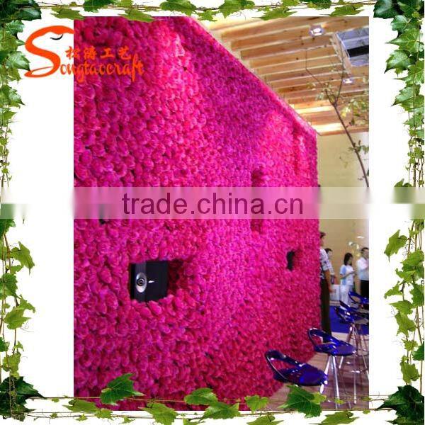 Man-made flower wall party decorative artificial flowers walls new design artificial flower wall back drop