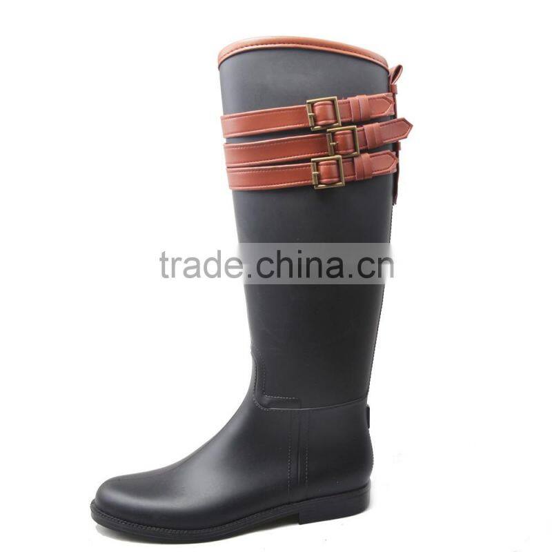 2017 wellington boots pvc rain boots with pu cummerbund