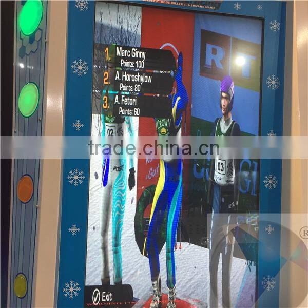 Coin operated Alpine skiing electronic simulator skating sport video game machine