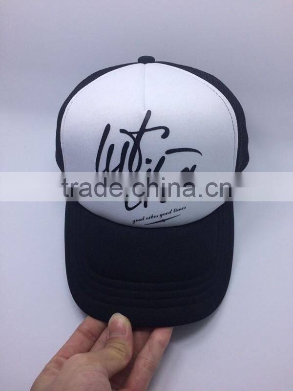 custom polyester trucket hat and baseball cap with printing