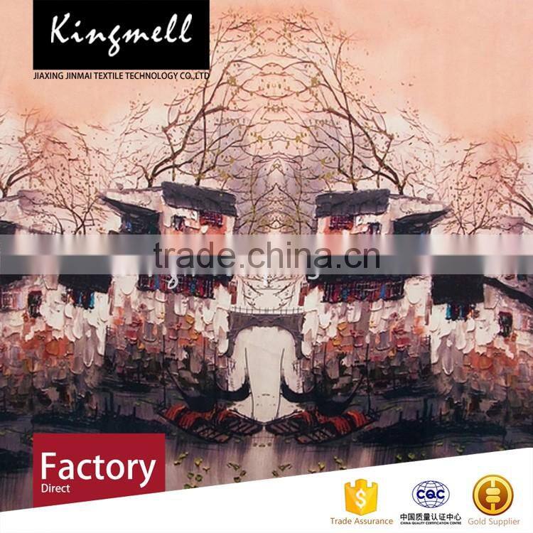 Custom fashion 100% pure silk fabric transparent silk georgette fabric