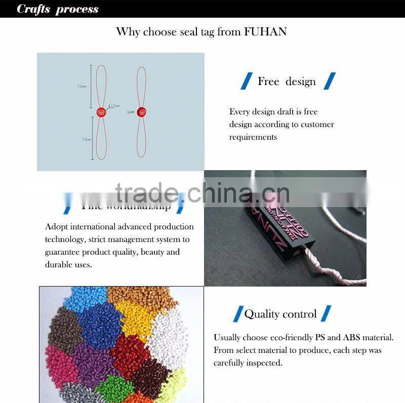 Transparent Garment String Seal Tag For Garment Hangtag