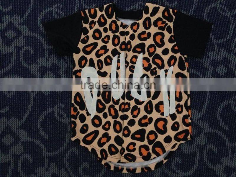 Hongen apparel newly designed camouflage baseball/softball jersey/shirt