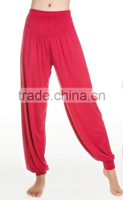 Shuoyang Women's colorful Modal fitness gym yoga pants Wholesale custom bloomers lantern yoga trousers