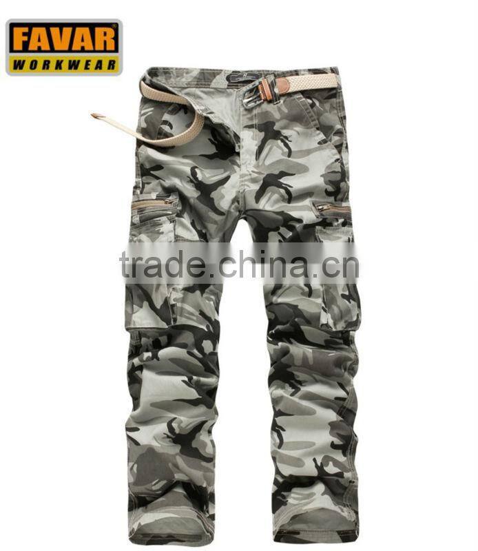 Army Ripstop Camouflage Working pants with multi pocket