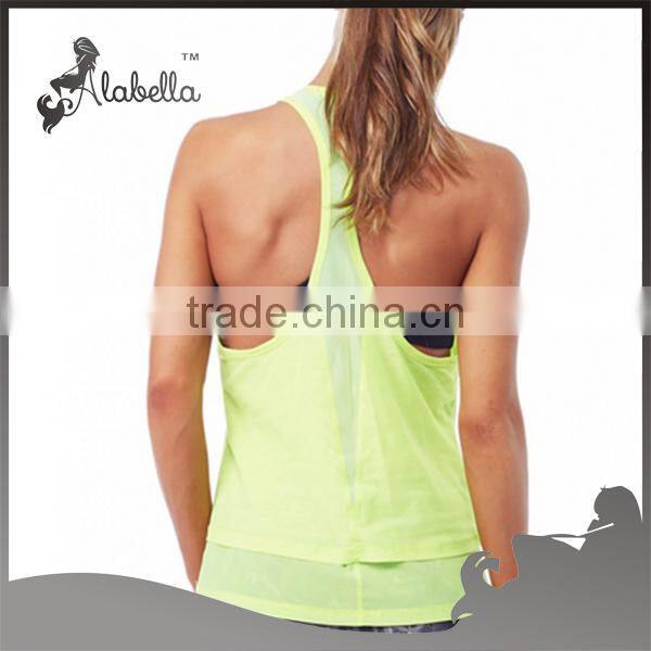 Active fitness energetic design top mesh racer back top