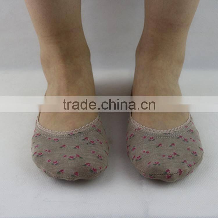 flower pattern low cut women socks