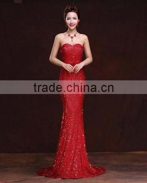 bling sequin long evening sleeveless fashion dinner dress