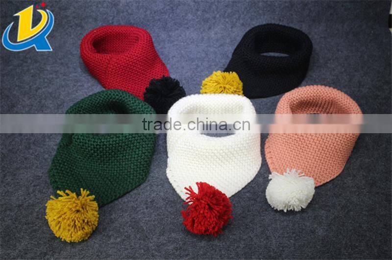 Fashion unisex winter knitting wool collar neck warmer children scarf