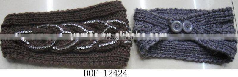 Fashion Hot crochet acrylic designer new arrival knitted hair band