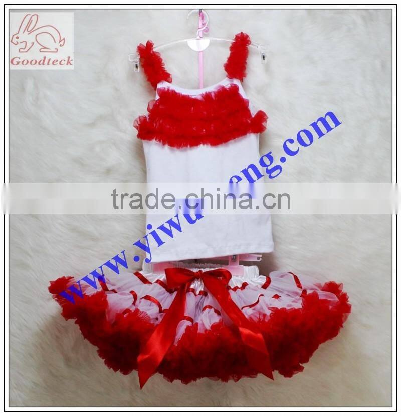 wholesale christmas baby girls clothing set , Christmas pettiskirt set
