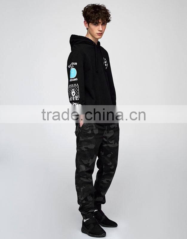 2017 China OEM factory fashion design fleece digital print hoodies