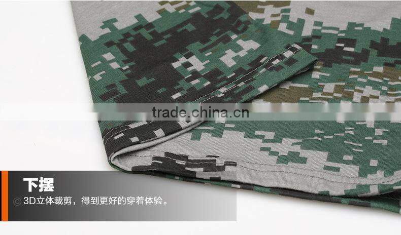 Fashion 2016 Man Casual Camouflage T-shirt Men Cotton Army Tactical Combat T Shirt Military Sport Camo Camp Mens T Shirts