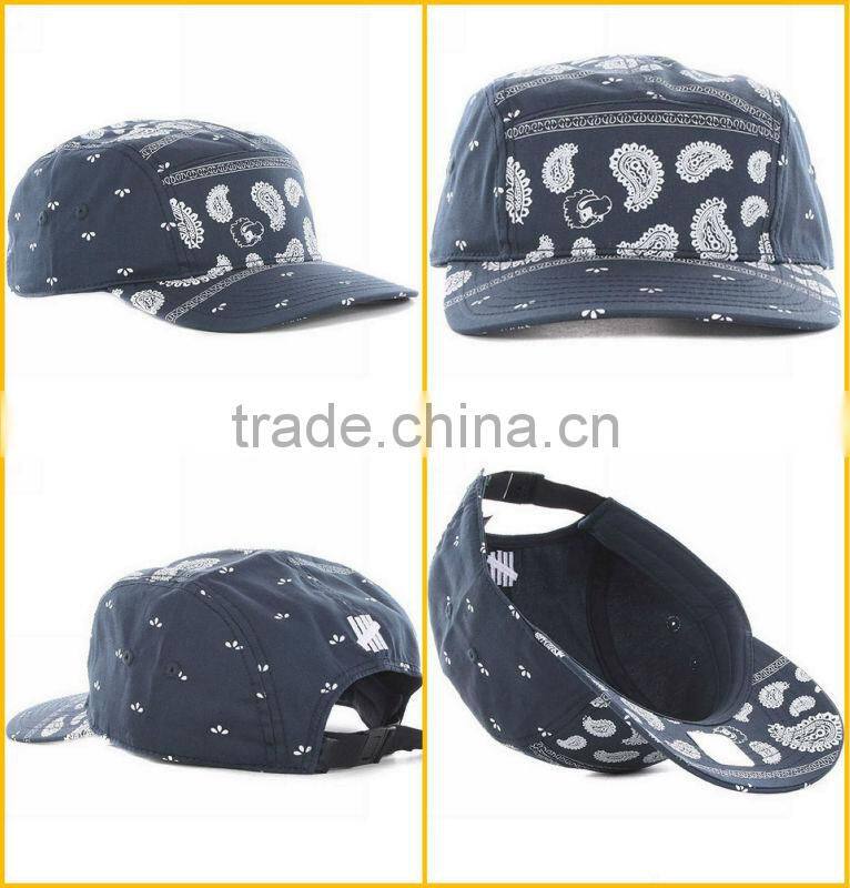 Custom Blank Banana Printed High Quality 5 Panel Hat