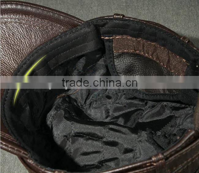 fashionable cow leather hats for man