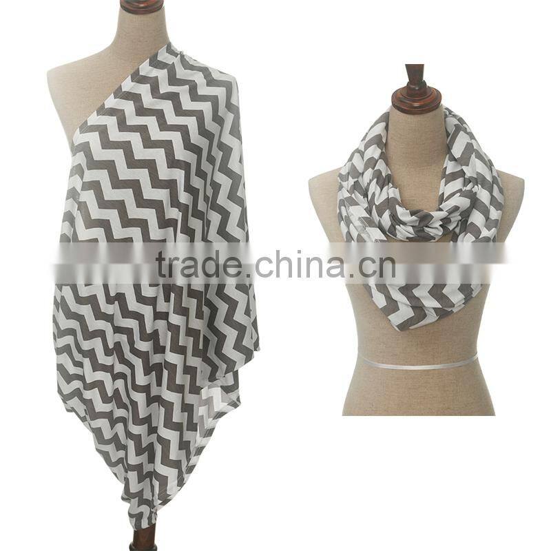 Jersey Chevron Enternity Nursing Cover Scarf