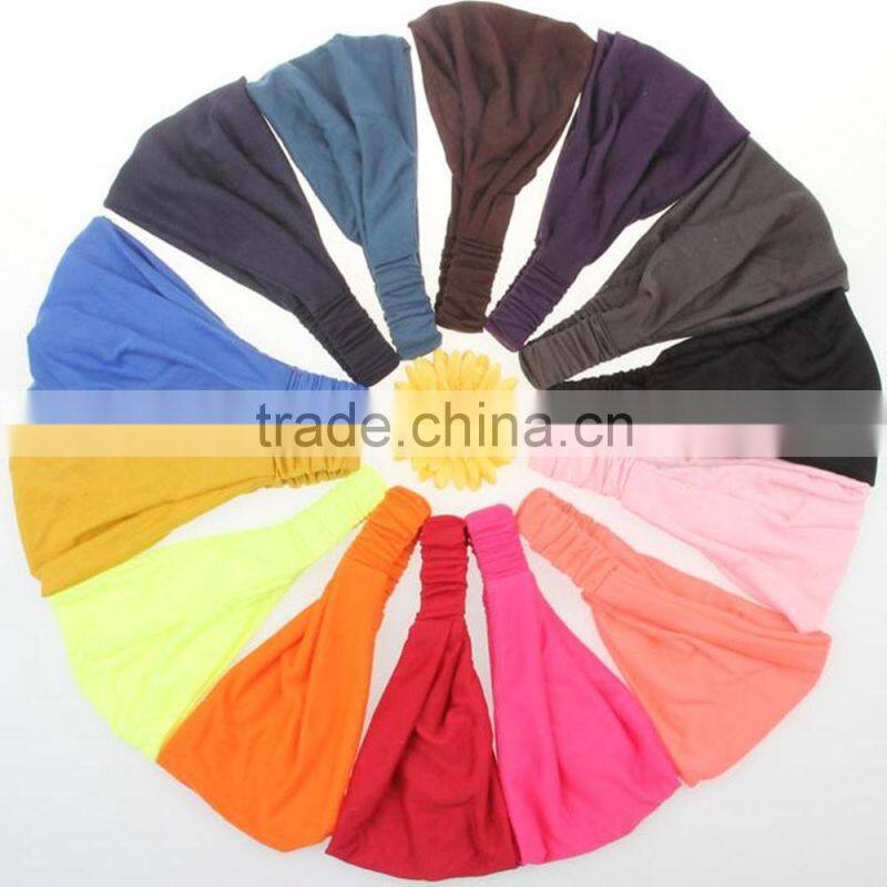 High Quality Wide Cotton Headbands ,Elastic Headband