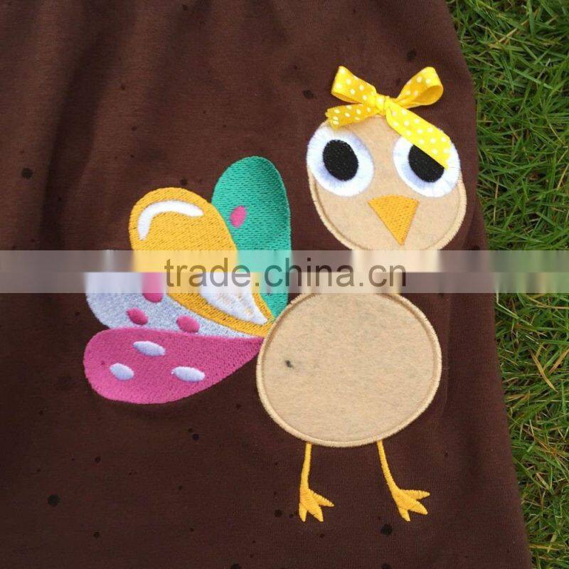 2-7t FALL/Winter children kids OUTFITS 3 pieces scarf pant sets turkey stripe girls boutique clothes kids top sets