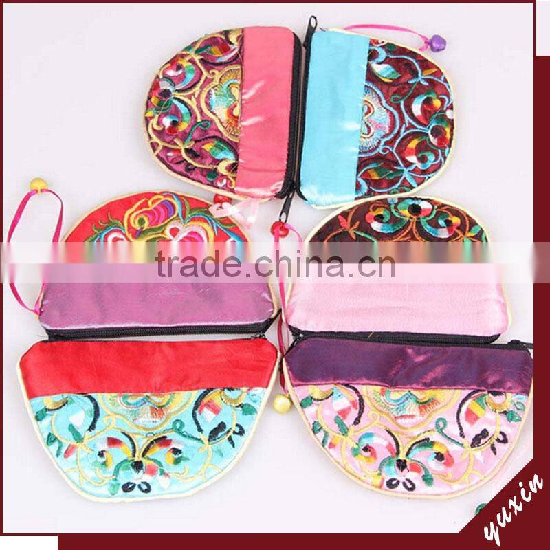 2015 New style customize Brocade fabric purse fabric wallet SH053