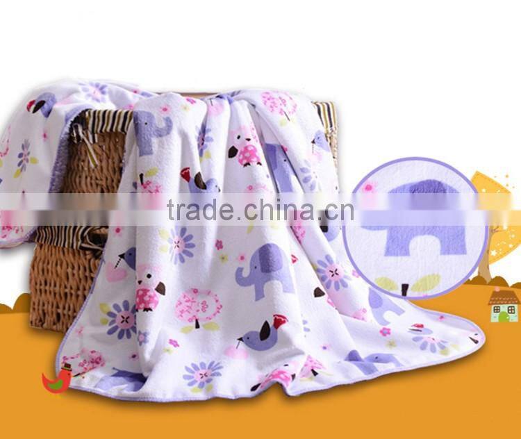 Thickened printed fleeces baby blanket wholesale
