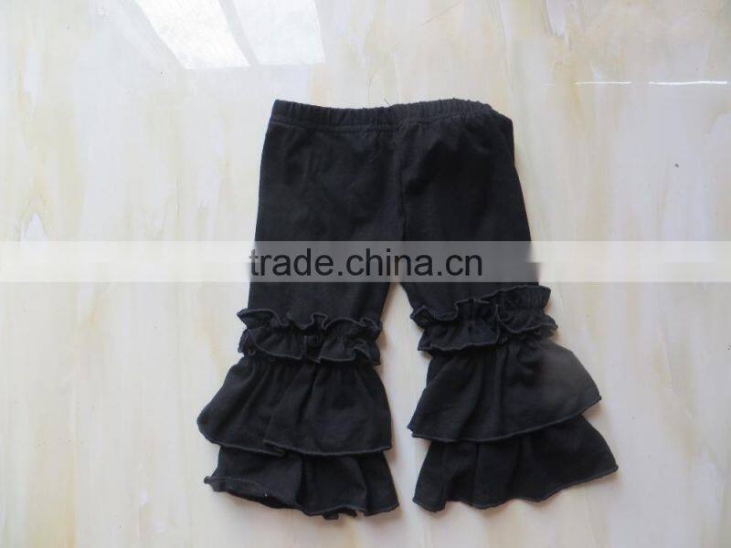 XF-097 Pretty icing ruffle child pants trouser soild color icing ruffle pants