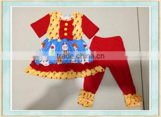 children clothing sets floral print bulk baby girl outfit 2017 2pcs cheapest in alibaba