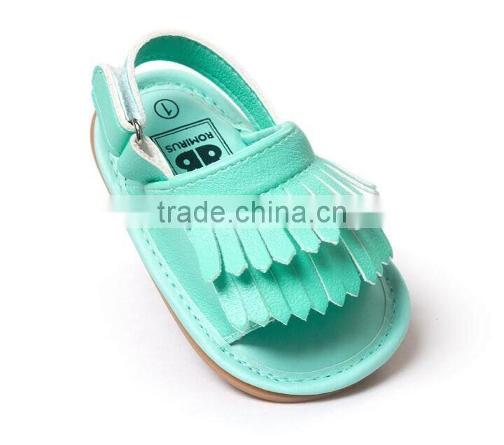 2017 summer design, PU leather baby summer sandals