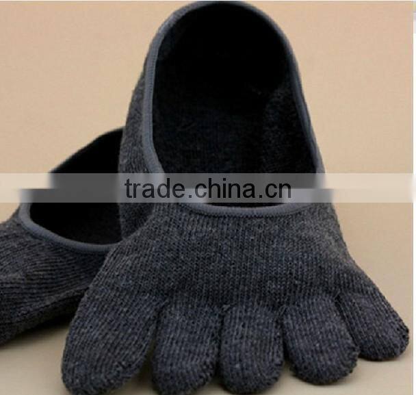 Pure cotton invisible fingers Socks male cotton toe sock