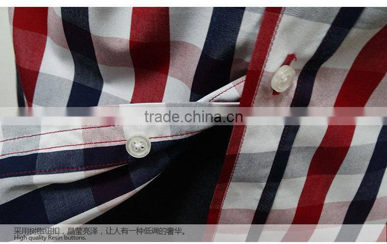 2017 latest plaids mens shirtslong sleeves with two pockets