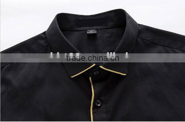 2016 men slim fit casual dress shirt