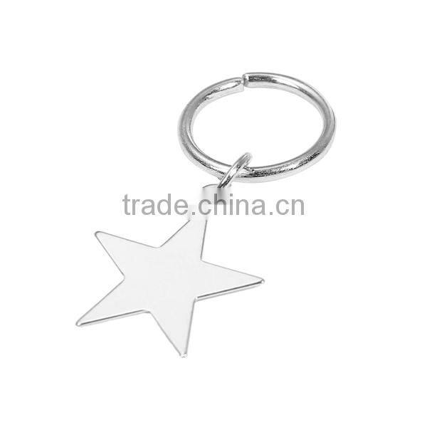 Zinc Based Alloy Hair Accessories Findings Pentagram Star Antique Silver Hairpin For Women
