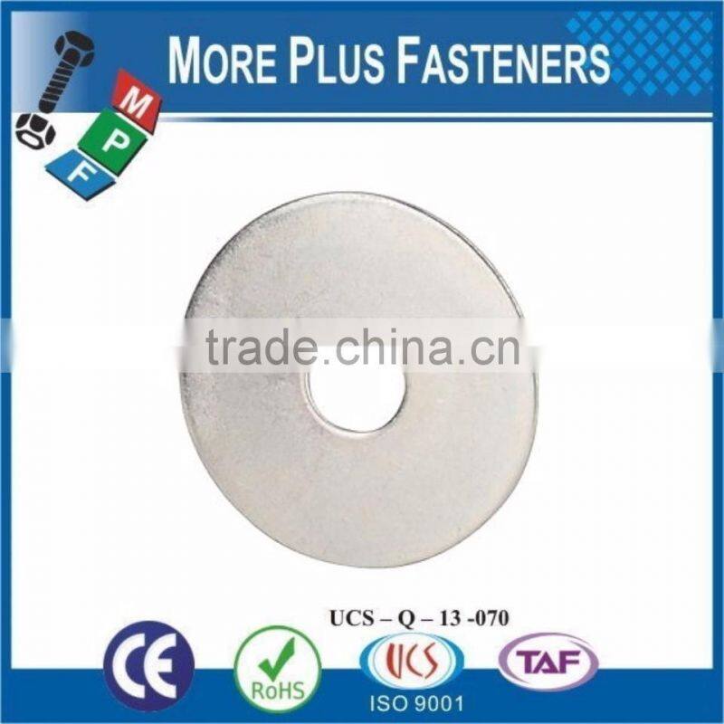 Made in Taiwan Low Carbon Zinc Finish Steel Extra Thick Silicon Bronze Stainless Sleet Thick Fender Washer