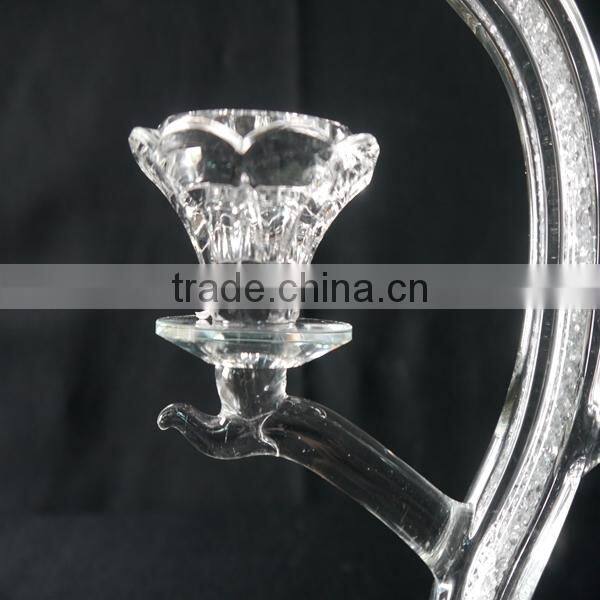 New Design K9 Crystal Candle Holder,3Tips Crystal Votive Candle Holder For Wedding Or Home Decoration