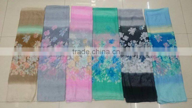 Cute Floral Print Scarf for Women Spring Shwal viscose Wrap -Various Colors