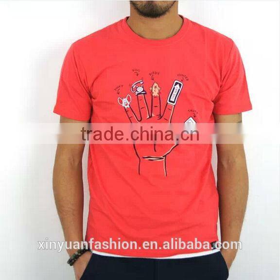 Custome design fashionable man t-shirt 2017