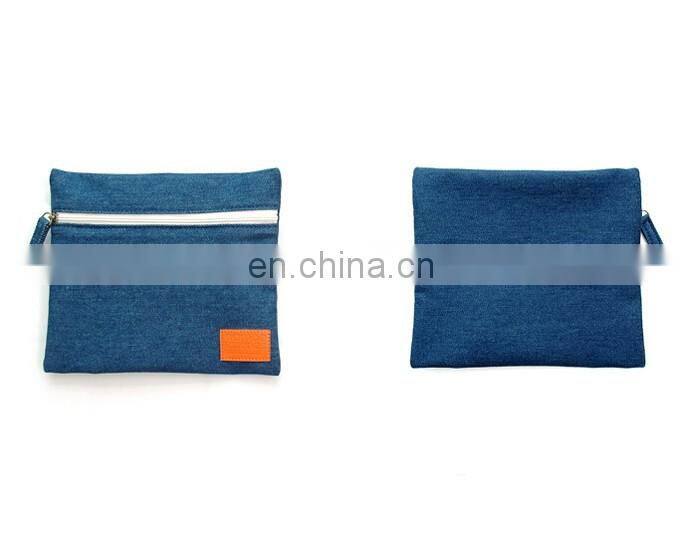 Fashion denim pouch cosmetic bag pencil pouch