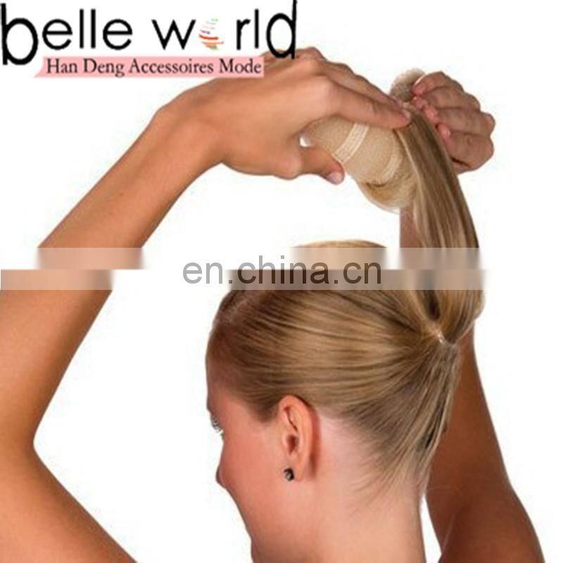 Hot Handwork Knitted Nylon Button Hot Buns as Seen on TV Hair Donut Maker