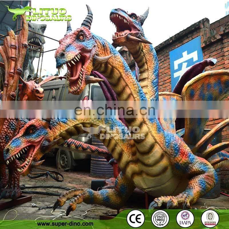 Animatronic Dragon Western Smoking Dragon For Theme Park