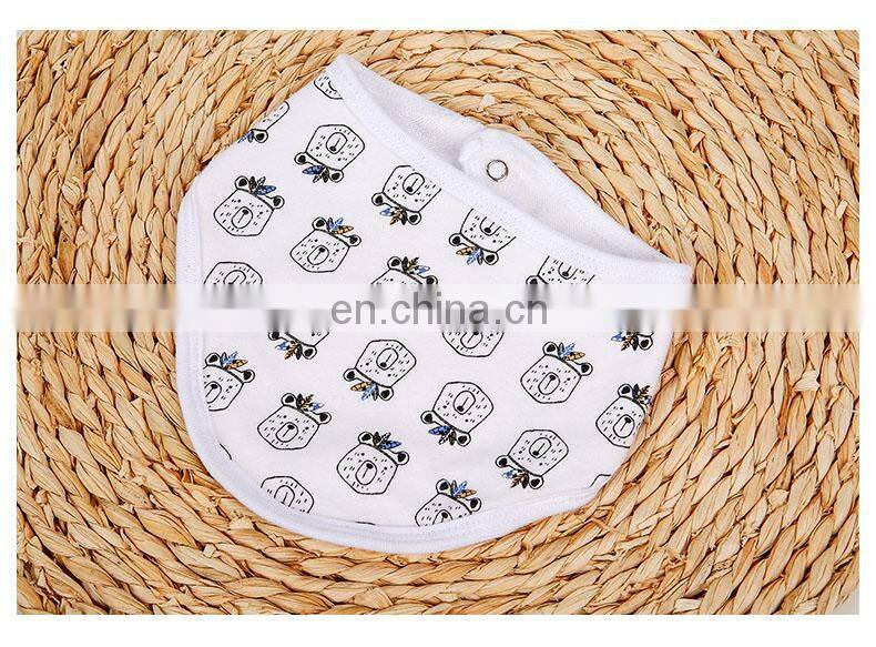 Waterproof cotton baby bandana drool bibs for babies trendy cartoon baby bandana bib