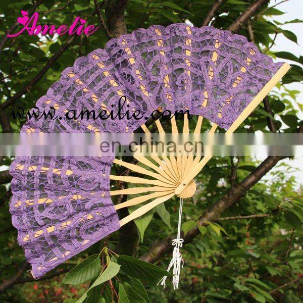 27cm Red Victorian Hand Lace Fan