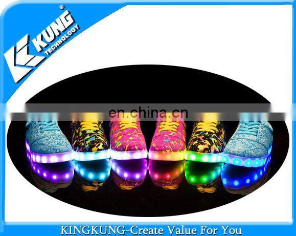 Stylish girl shoes with led light with cheap price