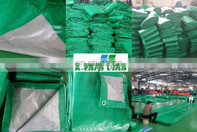 150 GSM GREEN/SILVER PE HEAVY TARP