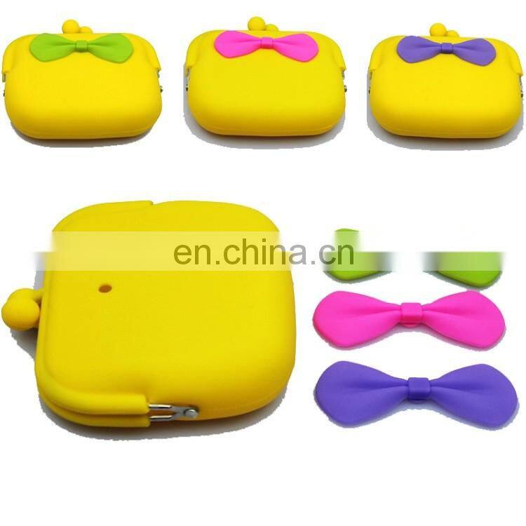 Kisslock Lady Fashion Coin Purse Customized Women Silicone Change Purse Wallet