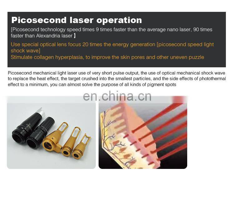 755nm honeycomb nozzle eyeline tattoo pigment removal pico laser machine
