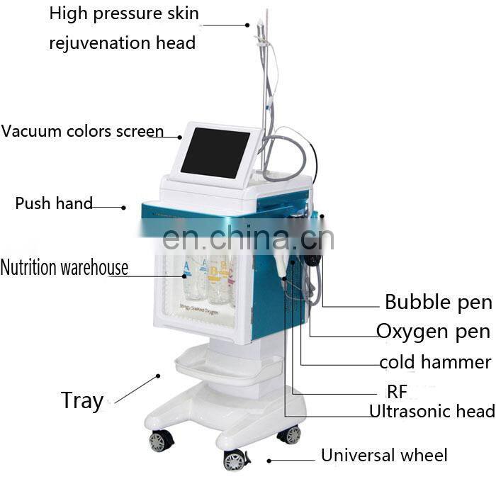 A-W02X Hydro beauty machine 6 in 1 microdermabrasion facial aqua cleaning machine